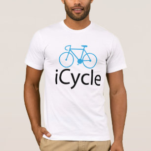 Camiseta bicicleta do azul do iCycle