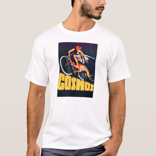Camiseta Bicicleta do galgo do cosmos (Frente)