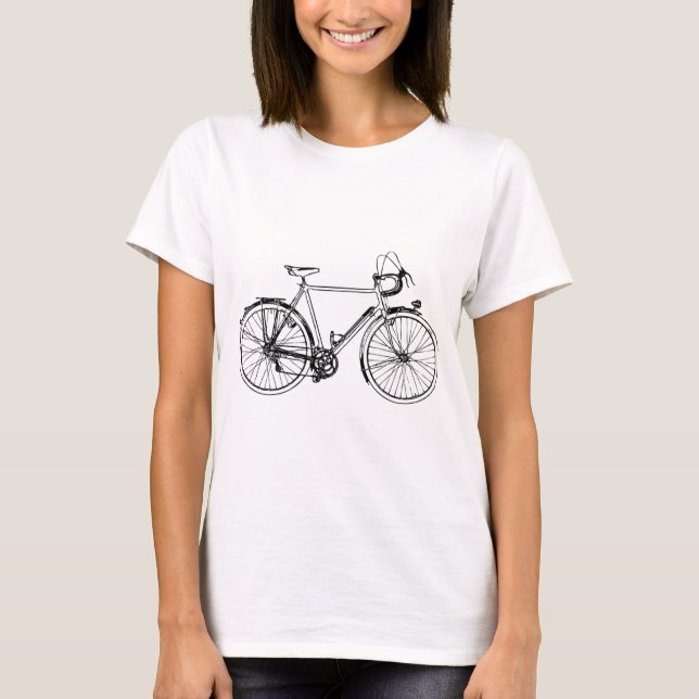 Camiseta Bicicleta do vintage (Frente)