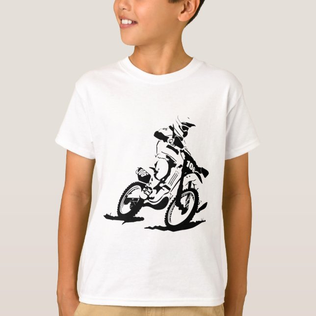 Camiseta Bicicleta e cavaleiro simples de Motorcross (Frente)