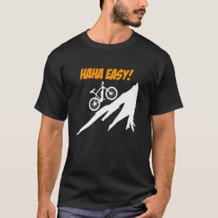 Camiseta Bicicleta Elétrica HAHA FÁCIL E-Bike Engraçado Cic