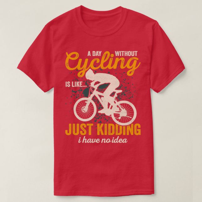 Camiseta Bicicleta engraçada dizendo (Frente do Design)