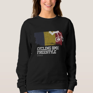 Camiseta Bicicleta Feminina BMX Freestyle Bandeira do Chade