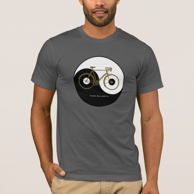Camiseta Bicicleta FIND BALANCE yin yang (Frente)