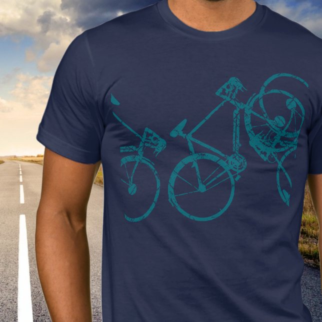 Camiseta Bicicleta Legal Azul Inspirada (Criador carregado)