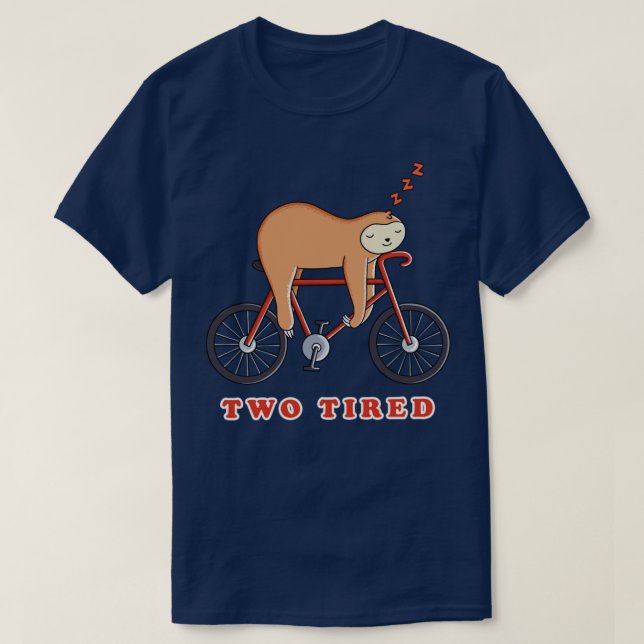 Camiseta Bicicleta Lenta Dois cansado (Frente do Design)