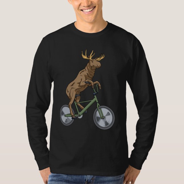 Camiseta Bicicleta Moose Homens-Presentes Moem-Mose (Frente)