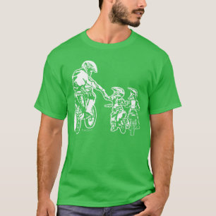 Camiseta Bicicleta Motocicleta Motocross Pai Ciclista Filho