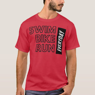 Camiseta Bicicleta natação e Triatleta do Dia a Dia