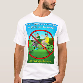 Camiseta Bicicleta nunca em tandem com dois gajos!!