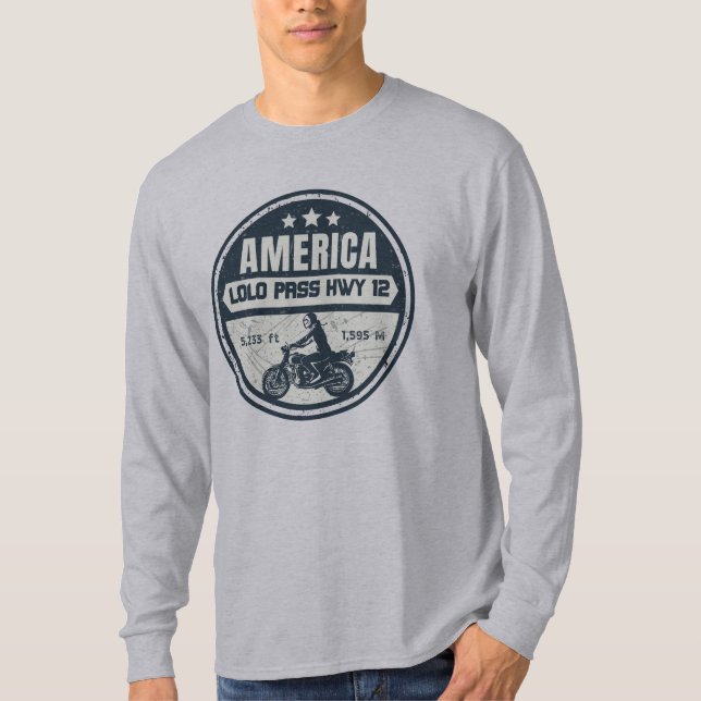 Camiseta Bicicleta Oregon na estrada de passagem (Frente)