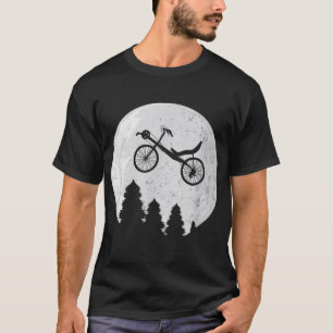 Camiseta Bicicleta Recumbente na Vintagem da Camada de Lua
