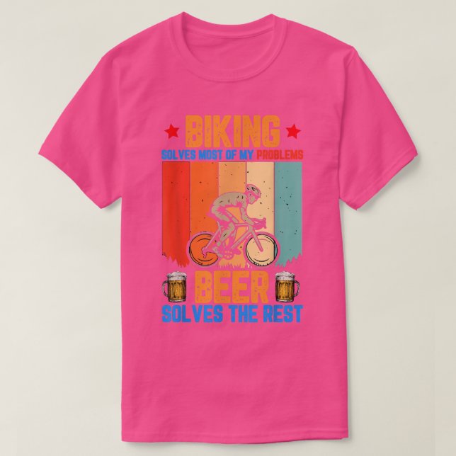 Camiseta Bicicleta Resolve A Maioria Dos Meus Problemas Com (Frente do Design)