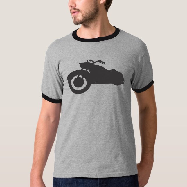 Camiseta bicicleta retro no preto (Frente)