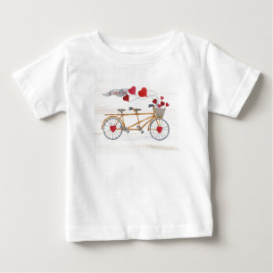 Camiseta Bicicleta rústica dos namorados construída para