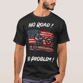 Camiseta Bicicleta sem estrada sem problema Vintage para Di