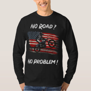 Camiseta Bicicleta sem estrada sem problema Vintage para Di