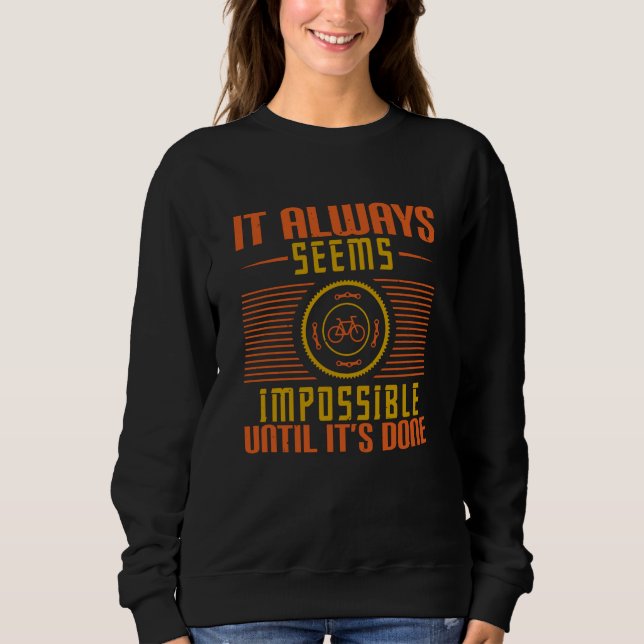 Camiseta Bicicleta - Sempre parece impossível (Frente)