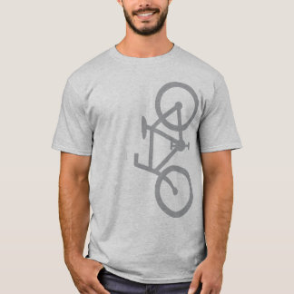 Camiseta Bicicleta, silhueta vertical, design das cinzas