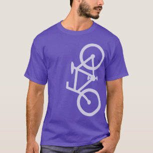 Camiseta Bicicleta, silhueta vertical, Lt Roxo Projeto