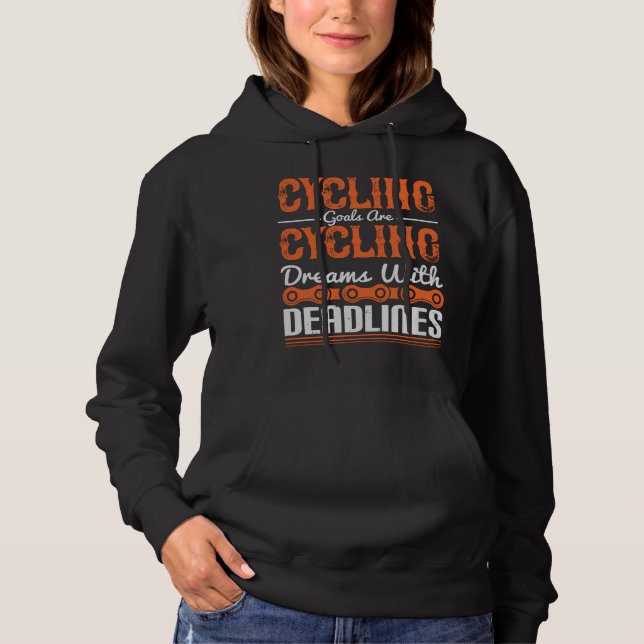 Camiseta Bicicleta - Sonhos de ciclismo com prazos (Frente)