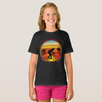 Bicicleta Vintage Sunset Engraçado Ciclista T-Shir