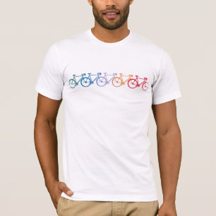 Camiseta Bicicletas a cores na linha legal