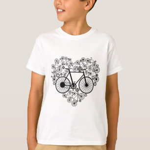 Camiseta Bicicletas Coração Fofo Mtb Estrada Corrida Ciclis