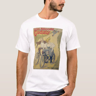 Camiseta Bicicletas do gladiador da propaganda de poster