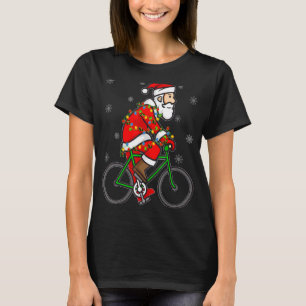 Camiseta Bicicletas Papais noeis Andando Bicicleta Ciclogra