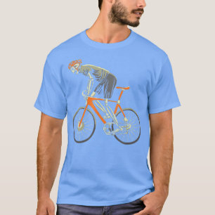 Camiseta Biciclo do ciclista do retro Skeleton Road Bike Vi