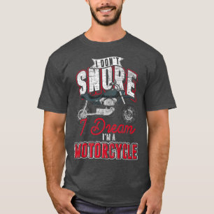 Camiseta Bicking I Dont Snore Eu Sonho Que Sou Um Funny De