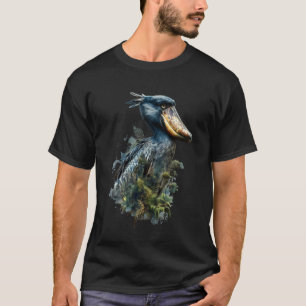 Camiseta Bico-de-sapato Ave Africano Animal Cegonha Amante