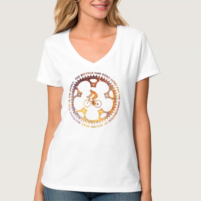 Camiseta Bicycle and Woman (Frente)