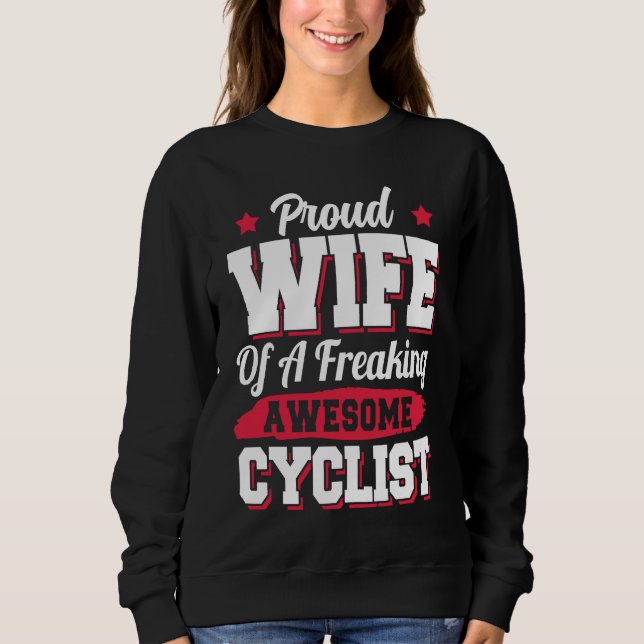 Camiseta Bicycle Bicyclist Bicycling Cycling Cyclist Wife (Frente)