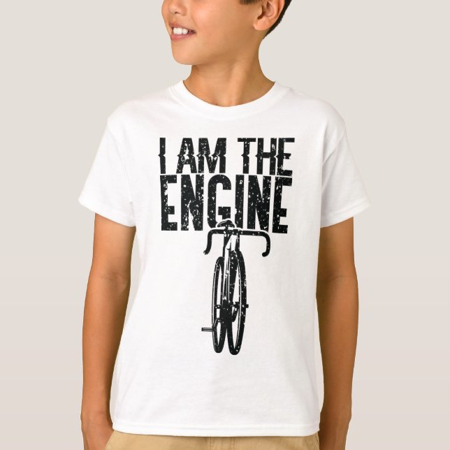 Camiseta Bicycle I Am The Engine Mountain Biking For Cyclis (Frente)