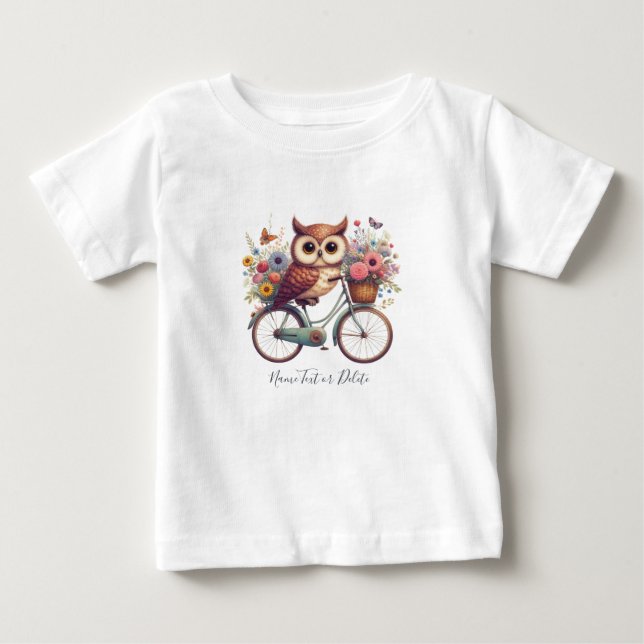 Camiseta Bicycle Owl Bicicleta (Frente)