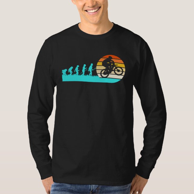 Camiseta bicycles cyclists bicyclists evolution of man moun (Frente)