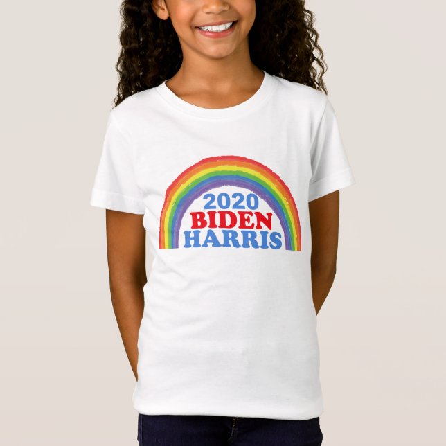 Camiseta Biden Harris 2020 Rainbow Kids (Frente)