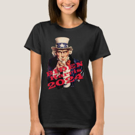 Camiseta Biden Harris 2024 Vote Azul Chapa Democrata