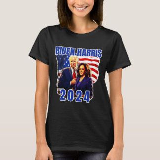 Camiseta Biden Harris Bandeira Americana Votação 2024