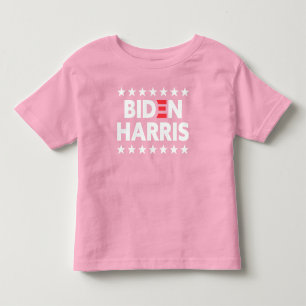 Camiseta Biden / Harris Campanha Eleitoral White Stars Rosa