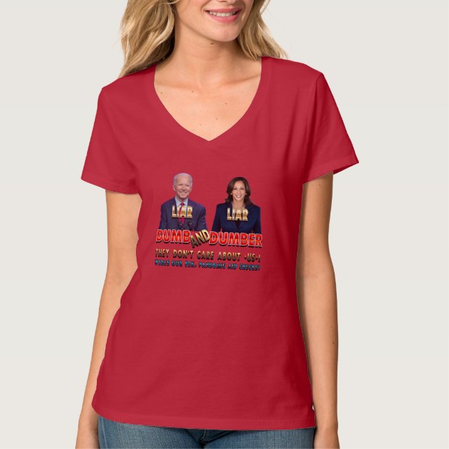 Camiseta Biden Harris Dumb & Dumber (Frente)