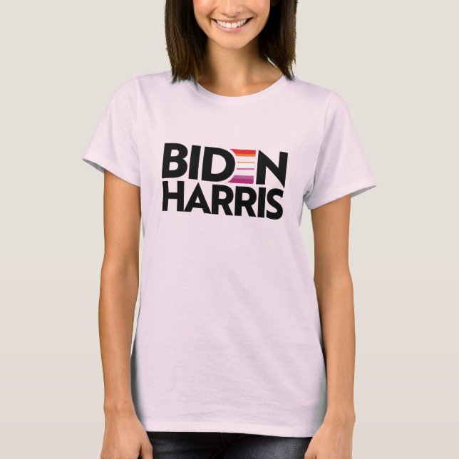 Camiseta Biden Harris Orgulho Lésbico (Frente)