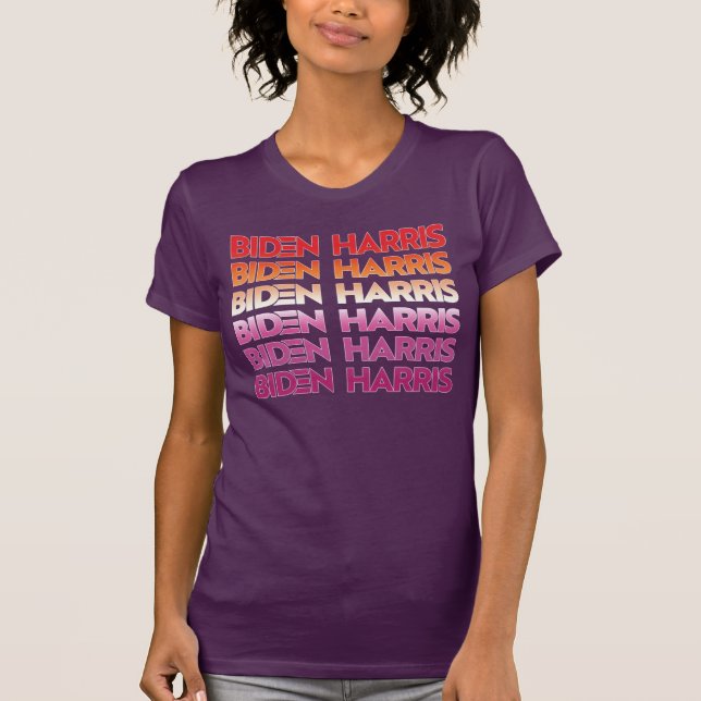 Camiseta Biden Harris Orgulho Lésbico (Frente)