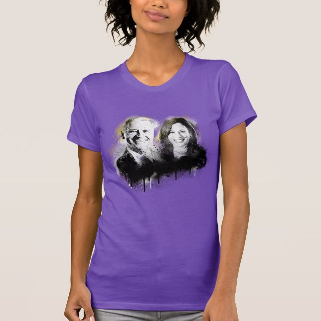 Camiseta Biden Harris Orgulho Não Binário (Frente)