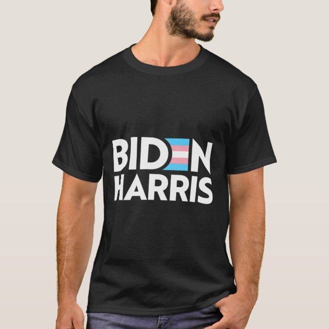 Camiseta Biden Harris Presidente Trans Pride Flag Joe Kamal (Frente)