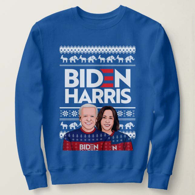 CAMISETA BIDEN HARRIS UGLY SWEATER (Frente do Design)