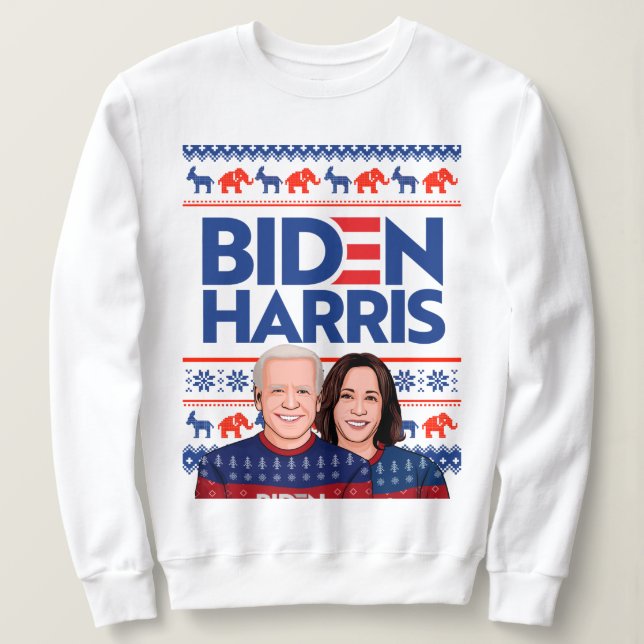 CAMISETA BIDEN HARRIS UGLY SWEATER (Frente do Design)