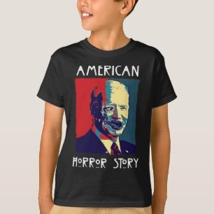 Camiseta Biden Horror American Zombie Story Halloween Retro